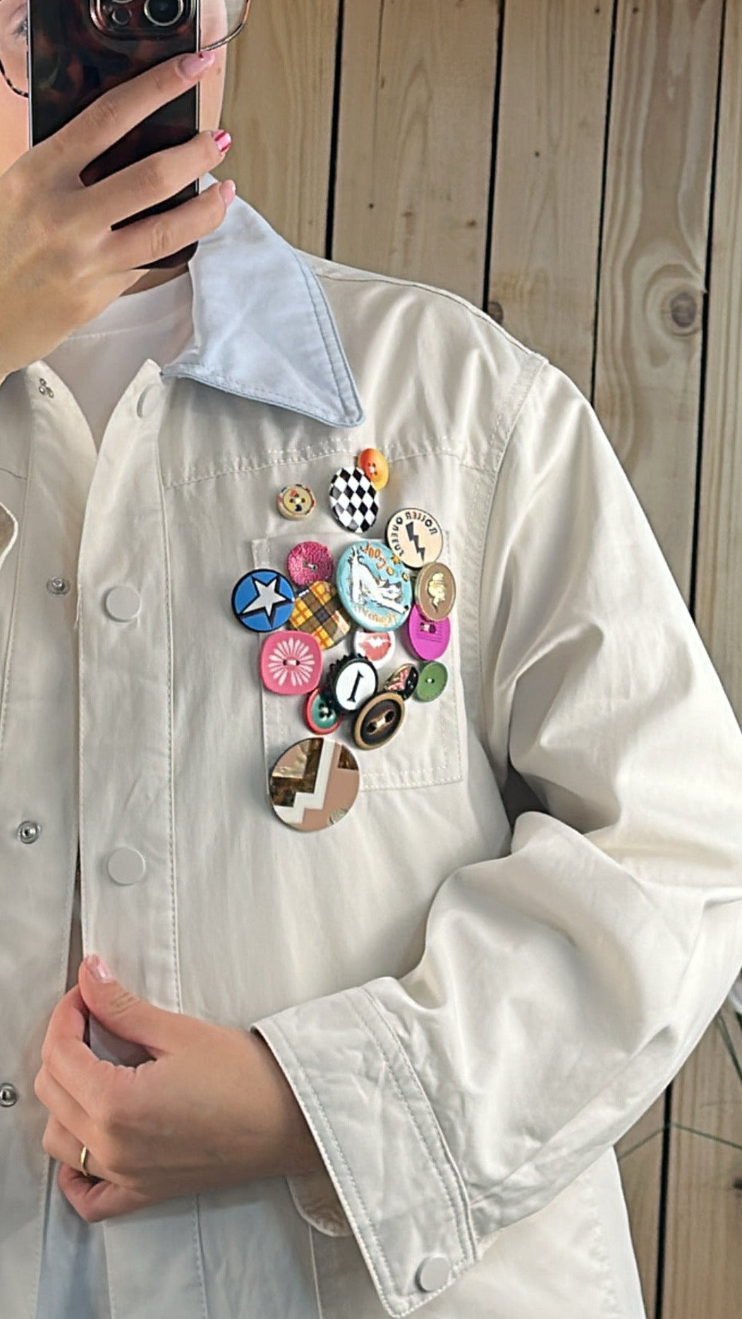La Veste "Pins & Patch" Écru