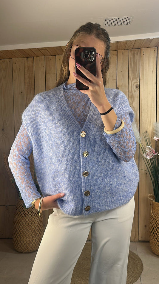 Pull dentelle intégré