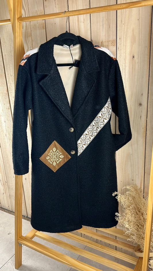 Manteau long à motif tigre