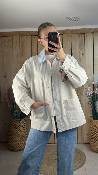 La Veste "Pins & Patch" Écru