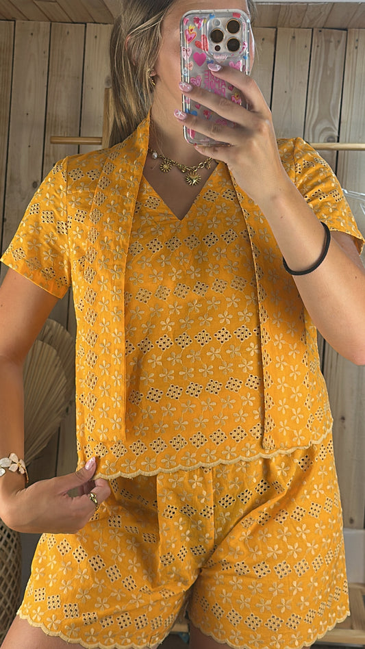 Blouse brodée hippocampe