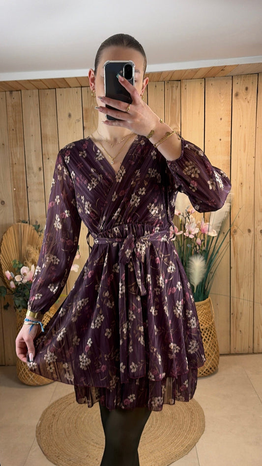 Robe courte prune
