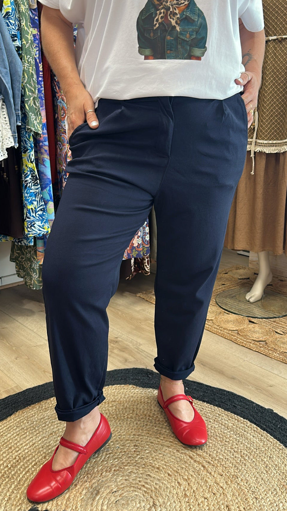 Pantalon chino grandes tailles
