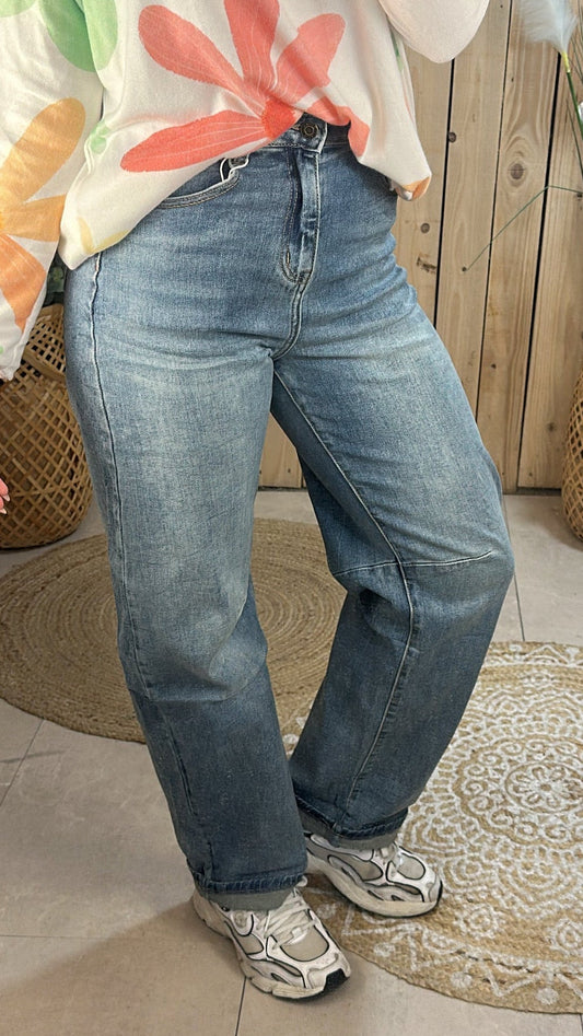 Jean ballon délavé