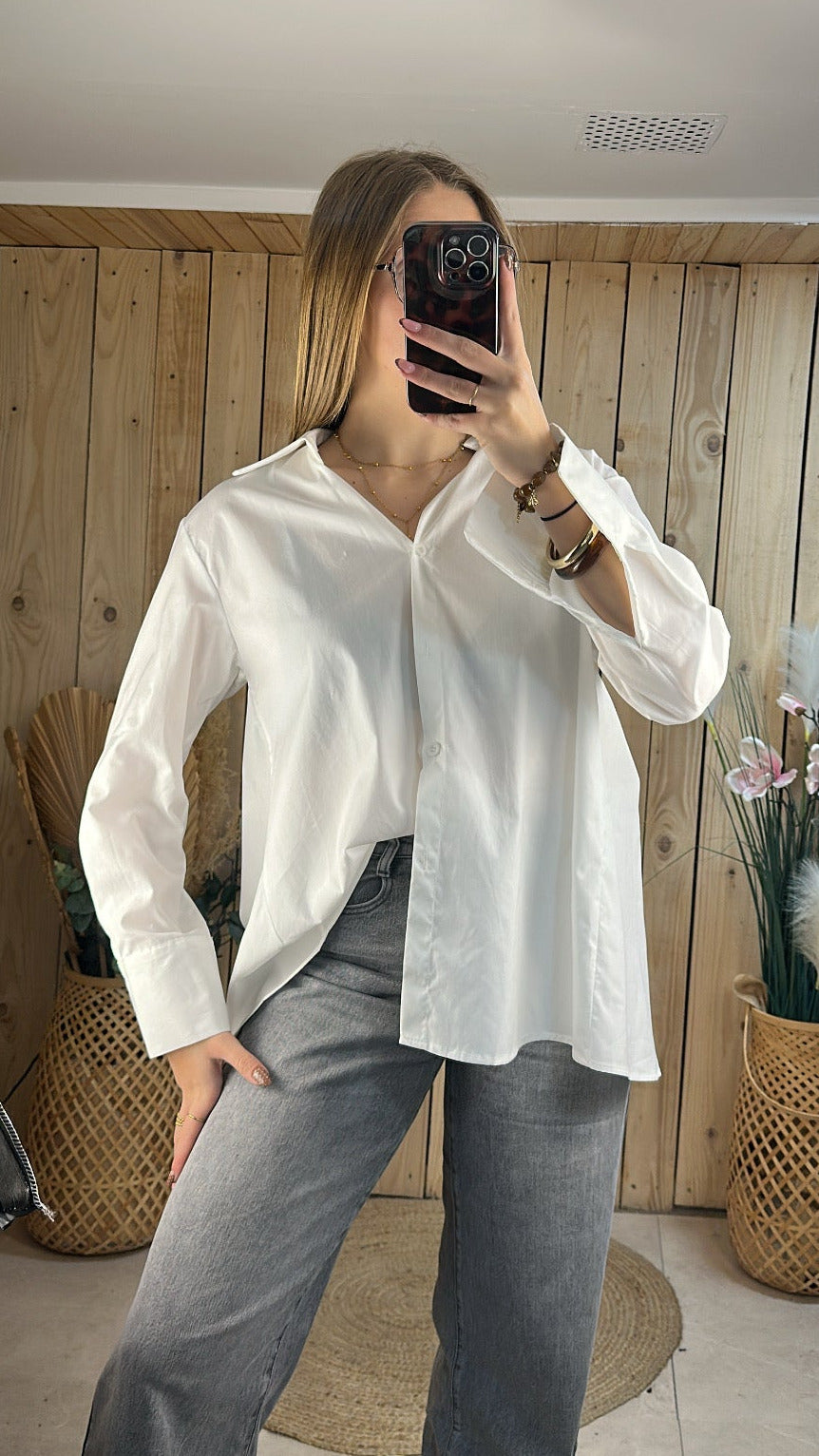 Chemise blanche croisée