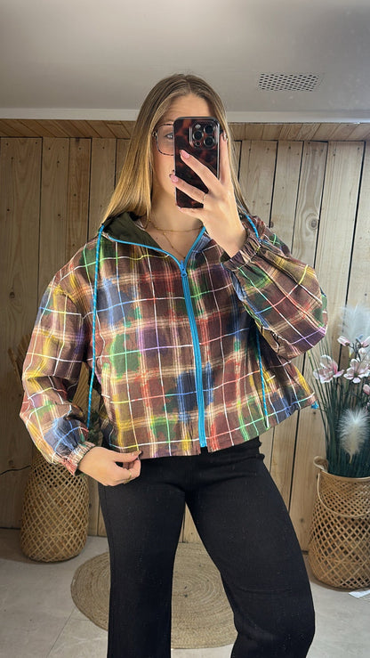 La Veste  à Carreaux Multicolores