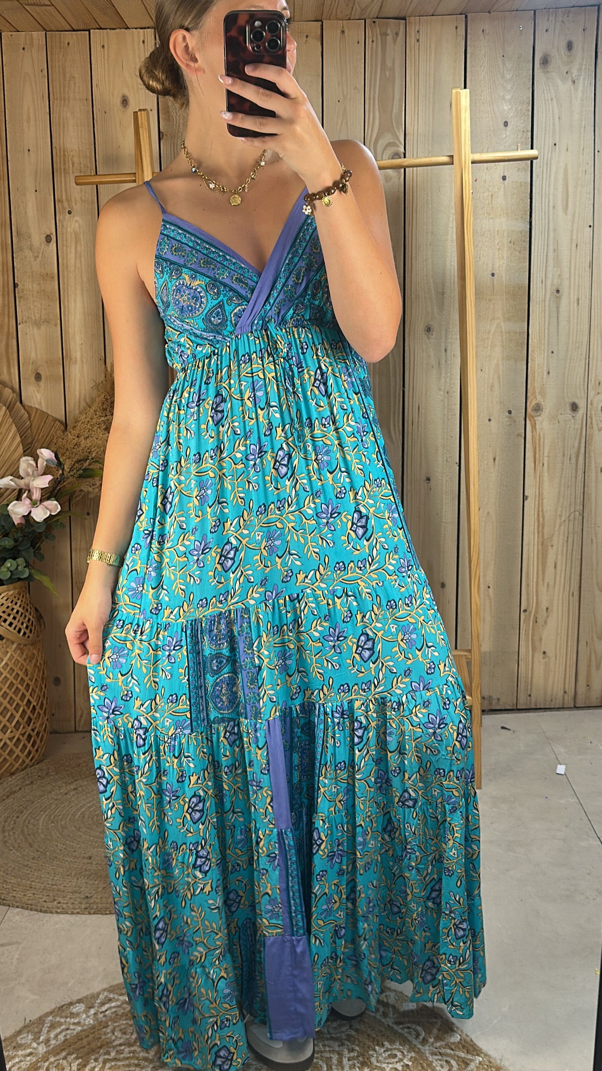 Robe bleu bohème