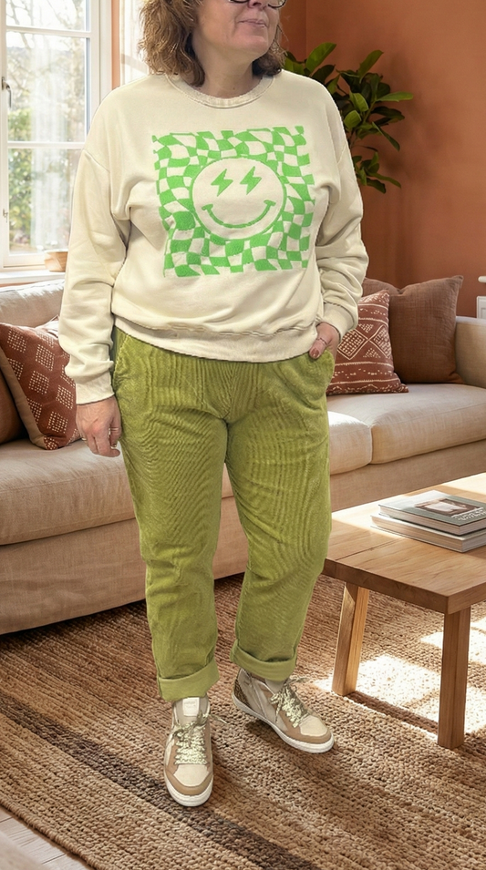 Pantalon confortr velours