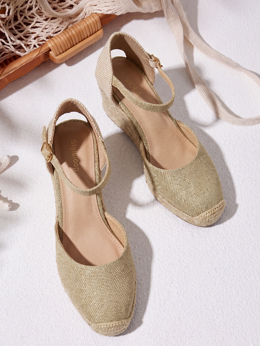 Espadrilles compensées en corde